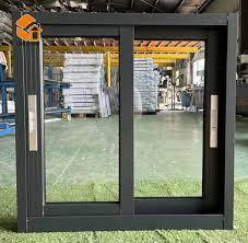 Puente térmico de ventana deslizante de aluminio de vidrio templado doble transparente LowE con patrón de apertura horizontal fijo para dormitorio - Product Image 3