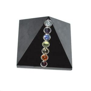 Pirámides de orgón de siete Chakras, generador de energía, cristal de cuarzo para protección EMF, pirámide de piedras preciosas - Product Image 2