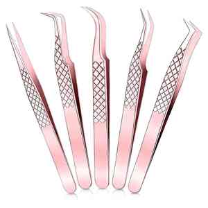 Pince à épiler de beauté de haute qualité en gros de marque privée | Extension de cils personnalisée applicateur greffé pince à cils à sourcils - Product Image 1