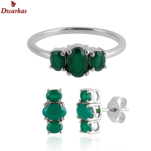 Lujo 925 plata esterlina peridoto tres piedras preciosas pendientes de tuerca joyería de alta calidad para mujer - Product Image 6