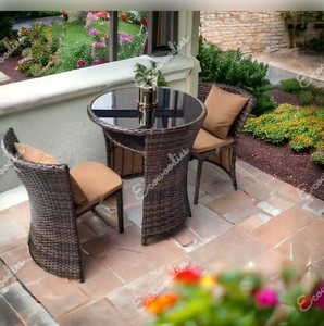 Sillón Muebles de exterior Patio Sillas de jardín de ratán de mimbre de moda y juego de mesa redonda para restaurante Hogar y Hotel - Product Image 2