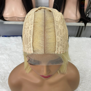 Venta al por mayor de pelo Bob de doble dibujado cabello virgen vietnamita de color claro hueso recto cabello humano Bob pelucas - Product Image 5