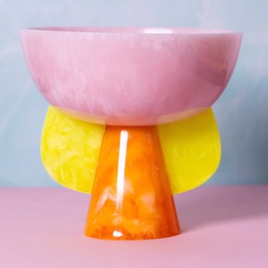 La ensaladera de resina de nuevo diseño hecha a mano, los mejores colores y tamaño estándar y platos de ensalada de resina seguros para alimentos disponibles - Product Image 1