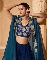 Nouveau 2025 Designer vente chaude Premium Chinon soie Lehenga Choli avec travail à la main veste en soie organza à bas prix à vendre