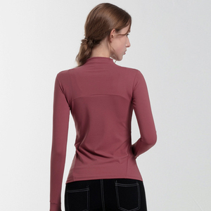 High Quality Quarter <b>Zip</b> Pullover With Pocket Gym Sportswear Women's Blouses 1/4 <b>Shirts</b> - Product Image 6