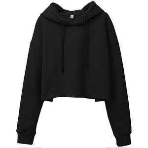 Sudadera con capucha corta de invierno para mujer con estilo 2025 | OEM logotipo personalizado 100% algodón polar Streetwear pulóver ropa deportiva a granel al por mayor - Product Image 1