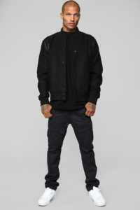 เสื้อแจ็กเก็ตบอมเบอร์สำหรับผู้ชายเสื้อแจ็กเก็ตเบสบอลแบบเรียบสำหรับกีฬาสั่งตัด - Product Image 5