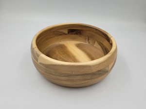 Cuencos de madera de Color Natural Premium hechos a mano, bloques de cortar de fiesta con borde dorado biodegradables ecológicos D20H7cm hechos en Vietnam - Product Image 6