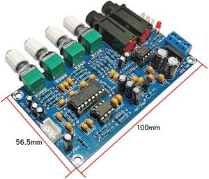Carte amplificateur de Microphone <span class=keywords><strong>Pt2399</strong></span> <span class=keywords><strong>Echo</strong></span> Mic, carte amplificateur de karaoké, carte de réverbération de karaoké, Module amplificateur de karaoké double Ac12V - Product Image 4