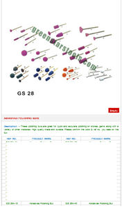 GS 28A-18 Essential Abrasive Polishing Burs for <b>Jewelry</b> <b>Tools</b> & <b>Equipment</b> Quality Jewellery <b>Tools</b> - Product Image 2