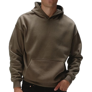 Vente en gros – Sweat-shirt homme épais personnalisé à épaules tombantes, 100 % coton et polyester, respirant, couleur unie, avec logo personnalisable - Product Image 6