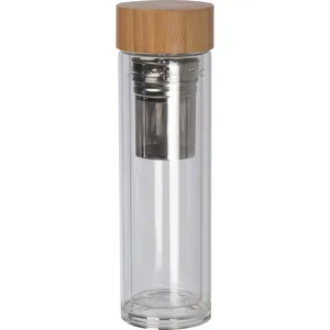 Infusor de Té Personalizado HENDRIK, Botella de Vidrio y Bambú, Accesorios para Bebidas - Product Image 1