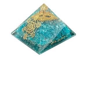 Très haute vente naturel bleu Onex Orgone Metratone Pyramid pour la méditation & Décoration & Cadeau à vendre Soha Agate - Product Image 3