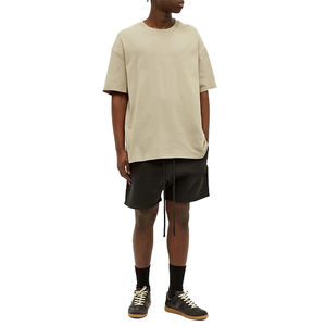 T-shirt en coton de haute qualité à épaules tombantes personnalisé en gros Streetwear surdimensionné t-shirts pour hommes vierges surdimensionnés à manches courtes col rond - Product Image 2