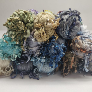 Ommul Y mùa Viscose Acrylic Áo len lưu động sợi 100 vòng trắng tay đan len mới thêu Kỹ thuật nhuộm Melange giá rẻ - Product Image 5