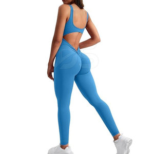 Mono Deportivo Casual de Cintura Alta para Mujer, Diseño de Una Pieza, Ligero, Transpirable, Ecológico, de Secado Rápido, Spandex/Poliéster - Product Image 2