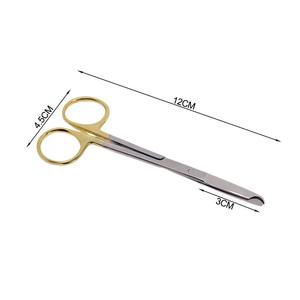 กรรไกรตัดไหมเย็บแผลสเปนเซอร์ สติทช์ สีทอง อุปกรณ์ผ่าตัดทางทันตกรรมสำหรับตัดและถอดไหมเย็บแผล ชุดเครื่องมือเกรดทางการแพทย์ - Product Image 3