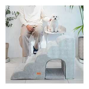 [AllmioPet] 5 Step 3 in 1 Cave Style Indoor Pet <b>Stair</b> Gray AMP C5 GR Comfortable <b>Dog</b> Cat Puppy Kitten Steps <b>for</b> Home Use - Product Image 3