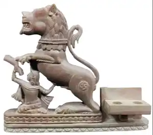 2024รูปปั้นแกะสลักหินรูปสิงโตทำด้วยมือสไตล์อินเดียสำหรับตกแต่งบ้าน - Product Image 1