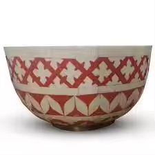 ชามใส่อาหารสำหรับโรงแรมหรือร้านอาหารชามสลัดฝังกระดูกหรูหราถาดวางตรงกลางกันลื่นชามเสิร์ฟพร้อมส่ง - Product Image 5