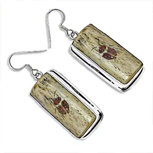 Trendy Silver Stone Dangle Earrings for Women Copper Cross Pendant Drop Earrings Featuring Religious Party Pearl Gift Idea - Product Image 2