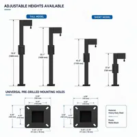Station de recharge pour véhicules électriques JH-Mech Heavy Duty Dual Model, socle métallique pour extérieur, support métallique pour chargeur de VE.