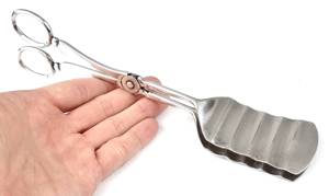 Pince à pain grillé en acier faite à la main, accessoires d'ustensiles de cuisine plaqués couleur argent, parfaits pour la cuisine à domicile, hôtel, usage quotidien - Product Image 3