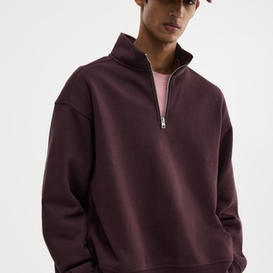 Casual Color sólido nueva moda de otoño marca simple hombre superventas poliéster cuello redondo - Product Image 1