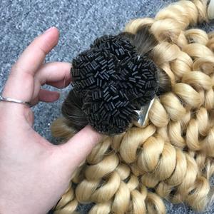 ผมขายร้อน Bouncy หมุน, ผมบริสุทธิ์ดิบ 100% ผมหยิกเวียดนาม, ต่อผมมนุษย์สําหรับผู้หญิงผิวดํา - Product Image 2