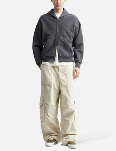 เสื้อมีฮู้ดของผู้ชายเสื้อฮู้ดแบบรูดซิปมีซิปสำหรับฤดูหนาวผ้าโพลีเอสเตอร์แบบเรียบออกแบบได้ตามต้องการ - Product Image 5