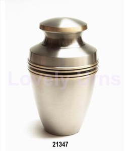 Pewter Brass Cremation Urns for Human Ashes Free <b>Velvet</b> <b>Bag</b> - Product Image 1