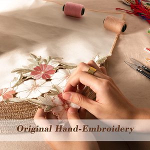 Serviettes en tissu de broderie serviettes de table lavables douces réutilisables pour la Table à manger OEM de dîner de famille de fête de mariage - Product Image 3