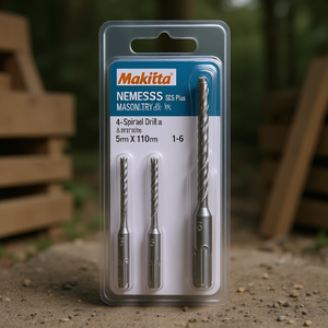 Punte da Trapano SDS Plus a 4 Spirali Makita Nemesis 5mm X 110mm Confezione Blister 1-6 - Product Image 3