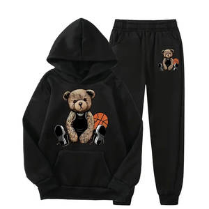 Chándales con estampado gráfico personalizado, pantalones de chándal de doble cintura con logotipo, Conjunto de sudadera Vintage, chándal, chándal - Product Image 1