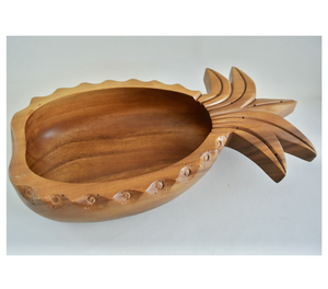 Bol en bois forme d'ananas 6 pièces ensemble artisanat bois naturel brillant poli bol d'ananas en bois - Product Image 5