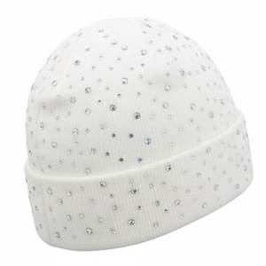 Nuevos Gorros de Punto Personalizados con Diseño de Piedras, Gorros Blancos para Hombre, Estilo Urbano para Invierno, Gorros de Punto Cómodos para Hombre, Estilo Jacquard - Product Image 1