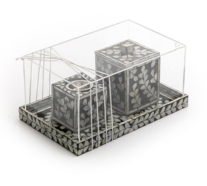 Bandeja de decoración de resina con diseño de perlas madre para el hogar, juego de incensario rectangular, colección de artículos artesanales baratos, nuevo estilo, gran oferta - Product Image 3