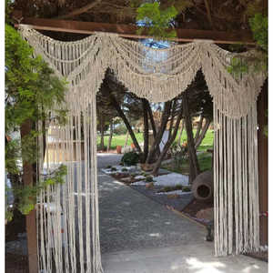 Tapiz de Macramé Bohemio Hecho a Mano para Decoración de Bodas, Colgante para Puerta, Separador de Ambientes o Cortinas de Macramé - Product Image 3
