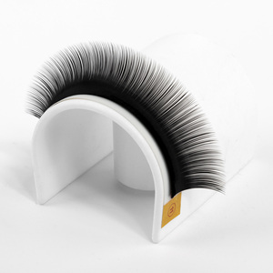 Cachemira fácil ventilador extensiones de pestañas Camelia pestañas de doble capa volumen extra pestañas rusas suministros al por mayor - Product Image 1