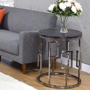 Mesa auxiliar moderna totalmente de hierro con tapa y base de mármol, colores y tamaños personalizados para uso doméstico a precio mayorista - Product Image 5