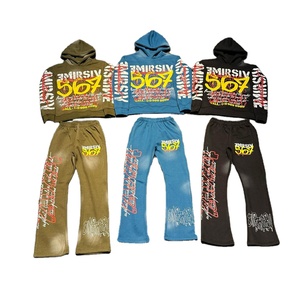Conjunto Deportivo Distressed con Sudadera Holgada y Pantalones - Product Image 1
