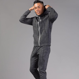 เสื้อมีฮู้ดสำหรับผู้ชายชุดวอร์มผ้าคอตตอนผ้าเกล็ดปลามีฮู้ดปักลาย - Product Image 4