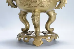 Brûleur d'encens en laiton de luxe, design traditionnel vintage décoratif, religieux, best-seller, 100% naturel et durable - Product Image 3