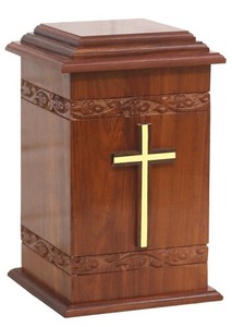 Venta al por mayor de urnas de cremación de madera hechas a mano de estilo moderno adulto hombre mujer funerario urnas decorativas - Product Image 2