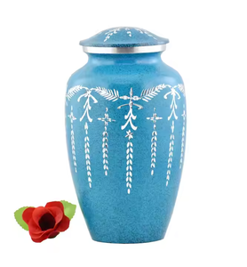 Urnas de cremación más vendidas Urnas de latón con acabado de esmalte de mármol único para cenizas humanas Suministros de entierro de calidad a precios asequibles - Product Image 3