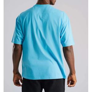 Venta al por mayor 100% algodón de manga corta Camisetas para hombres de secado rápido transpirable cuello redondo deportes camiseta Casual en blanco - Product Image 3