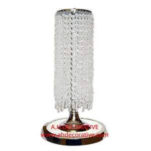 Candelabro de mesa con gotas de cristal para eventos y bodas Mesa decorativa Piezas centrales Portavelas hecho a mano Boda - Product Image 4