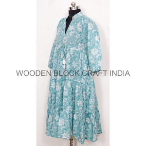 Summer Boho Midi <b>Dresses</b> Customized <b>Plus</b> <b>Size</b> Casual <b>Linen</b> <b>Dress</b> Floral Print Summer Printed Cotton Robes <b>Dress</b> - Product Image 6