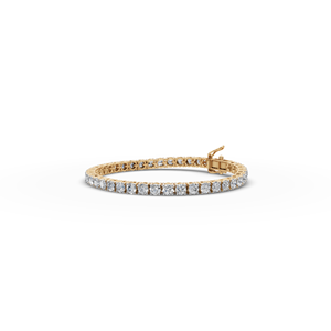 Joyería Ética DLV, Brazalete de Diamantes Cultivados en Laboratorio de 7 Pulgadas, Brazalete de Diamantes en Línea Dorado para Novia, Joyería de Moda - Product Image 3