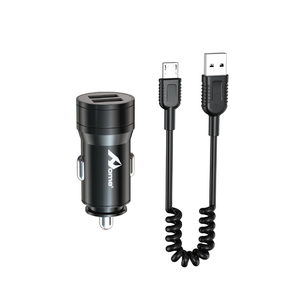 Adaptateur de voiture double USB 5V 2.4A CC-197 en noir Chargeur de véhicule à haut rendement - Product Image 2